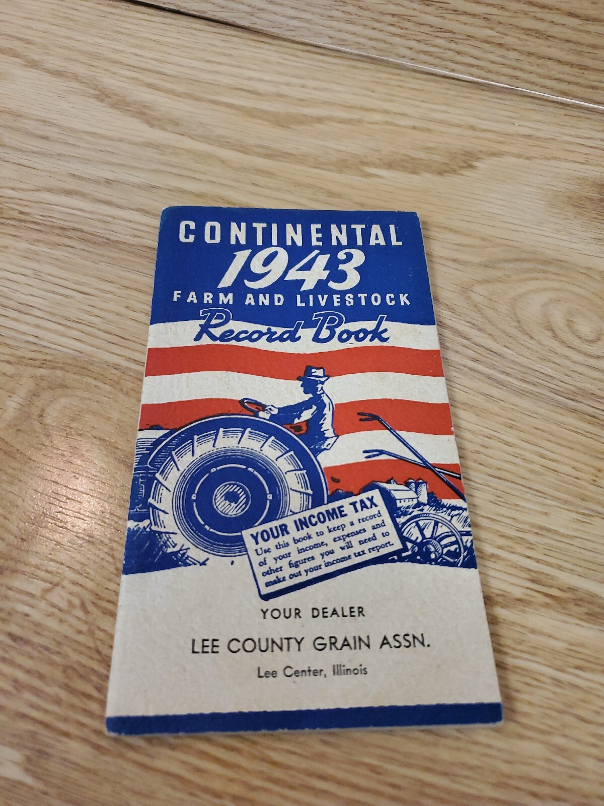 VTG 1943 Continental Farm And Livestock Record Book Lee Center Illinois