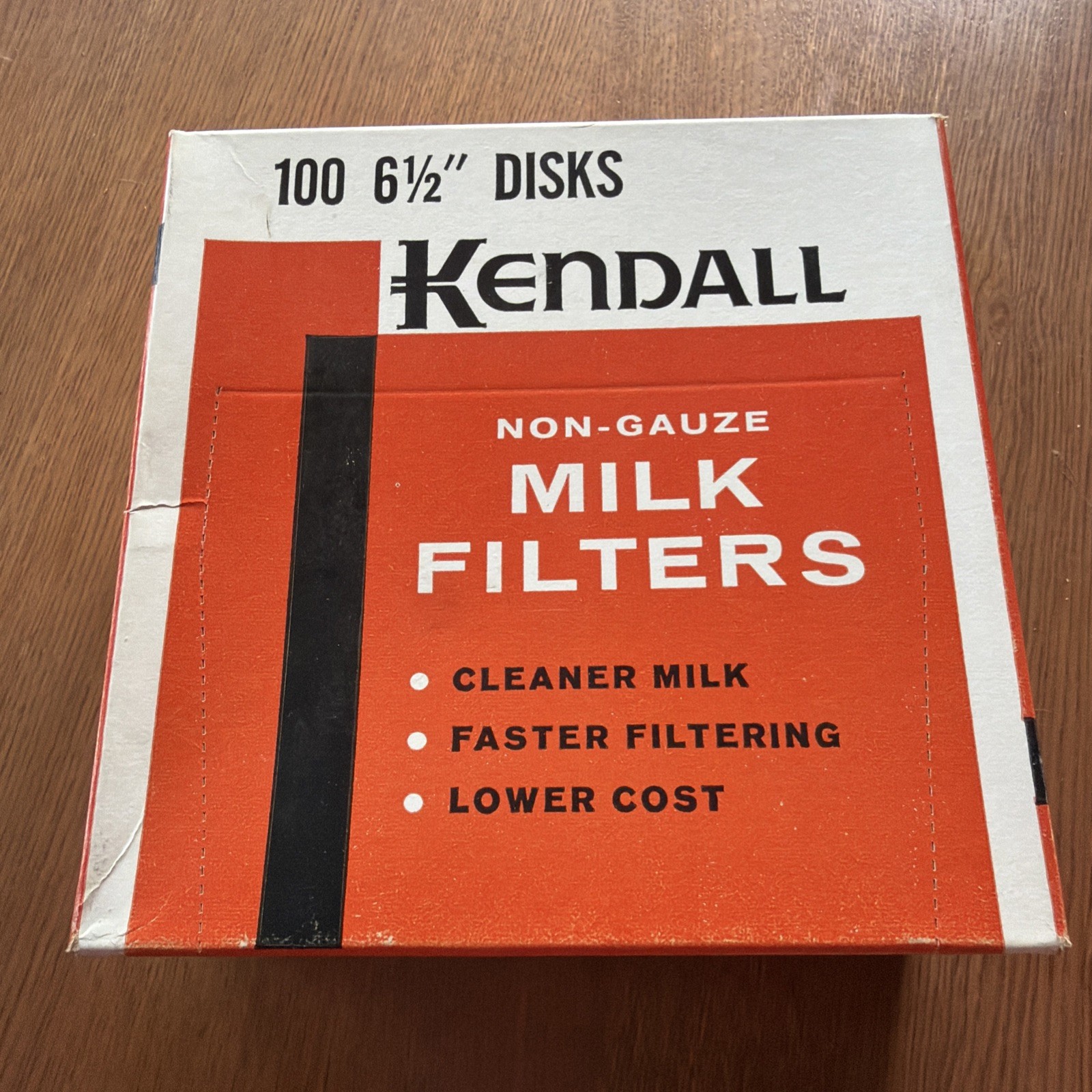 Vintage Kendall Milk Filters 100 6-1/2&Prime; Non-Gauze Squares Vintage NOS 1960-1970