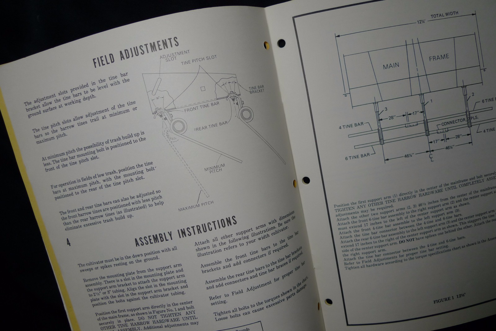 Brady 350 Tine Harrow Operators Manual Parts Catalog Koehring Farm Division