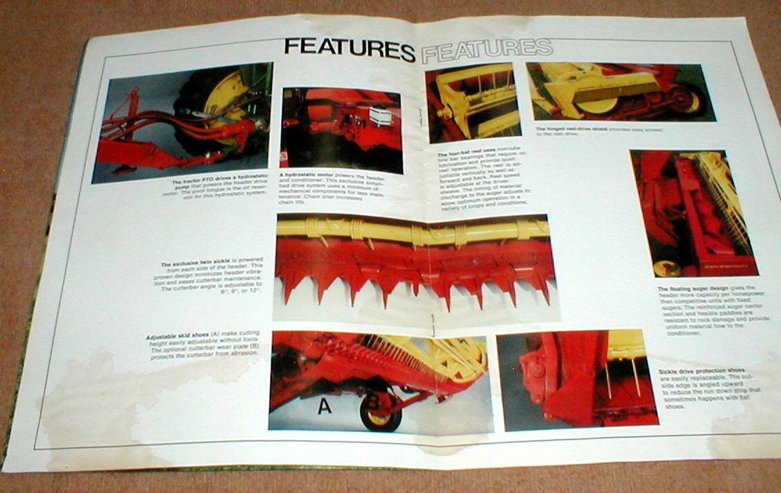 Sperry New Holland Pivot-Tongue Windrower 1980 Full Color 8 Page Dealer Brochure