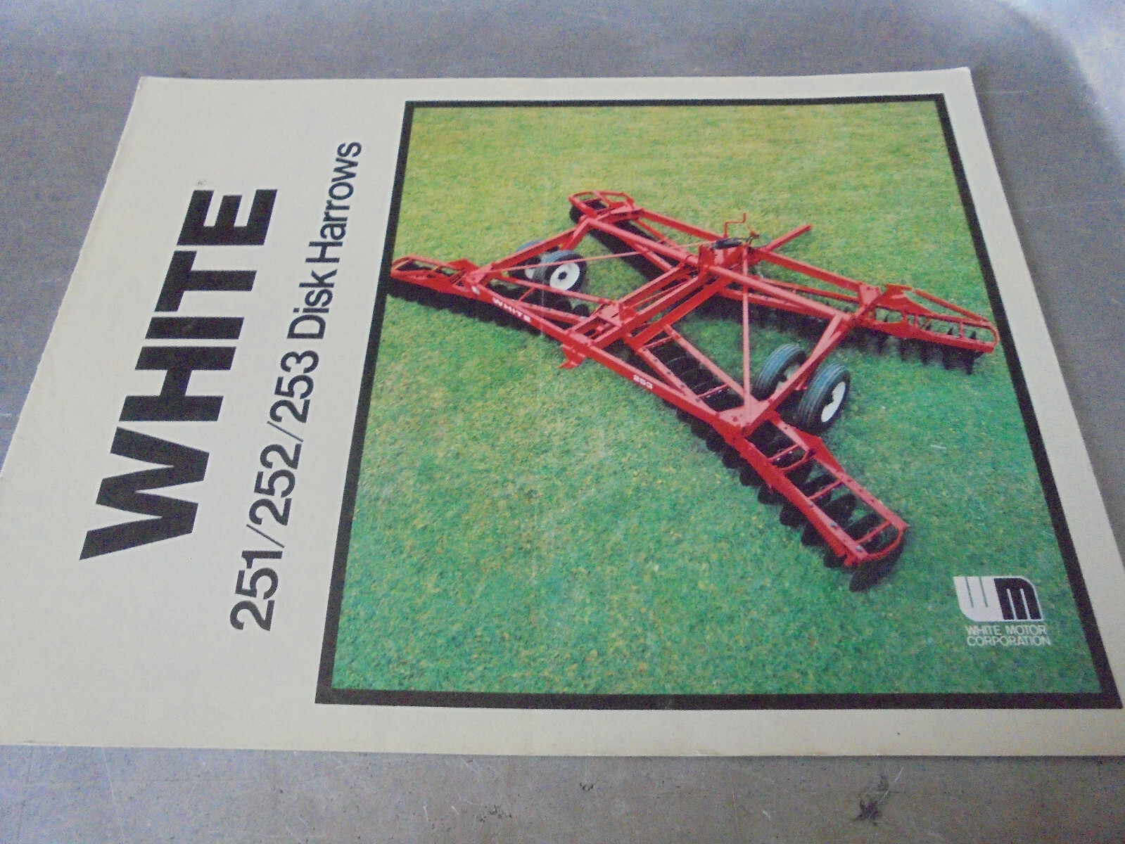 Vintage White 251 252 253 Disk Harrows Brochure