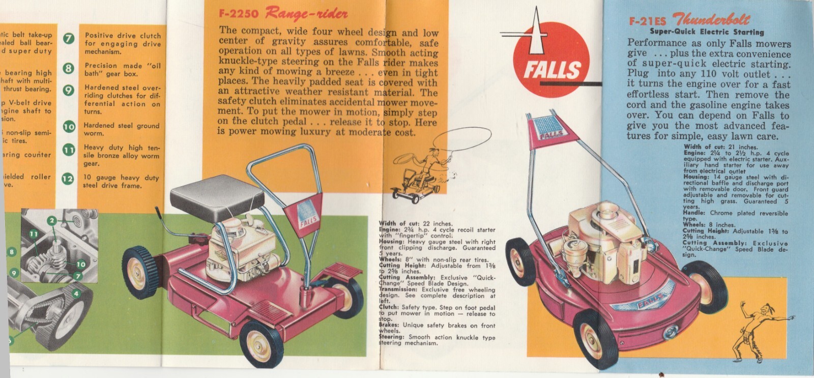 1950&rsquo;s FALLS LAWN MOWERS ADVERTISING PAMPLET