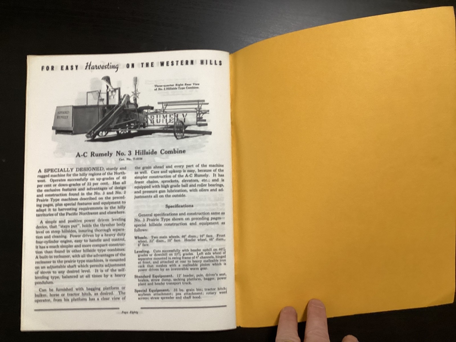 VINTAGE ALLIS CHALMERS #35 TRACTOR EQUIPMENT CATALOG BROCHURE
