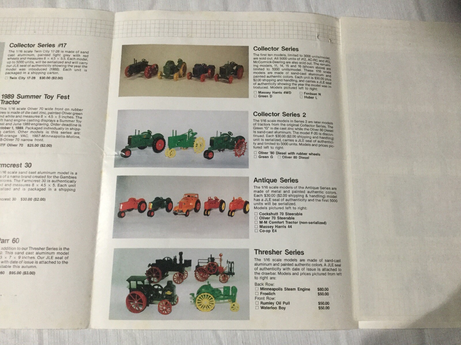 Joseph L. Ertl Scale Models Sales Brochure