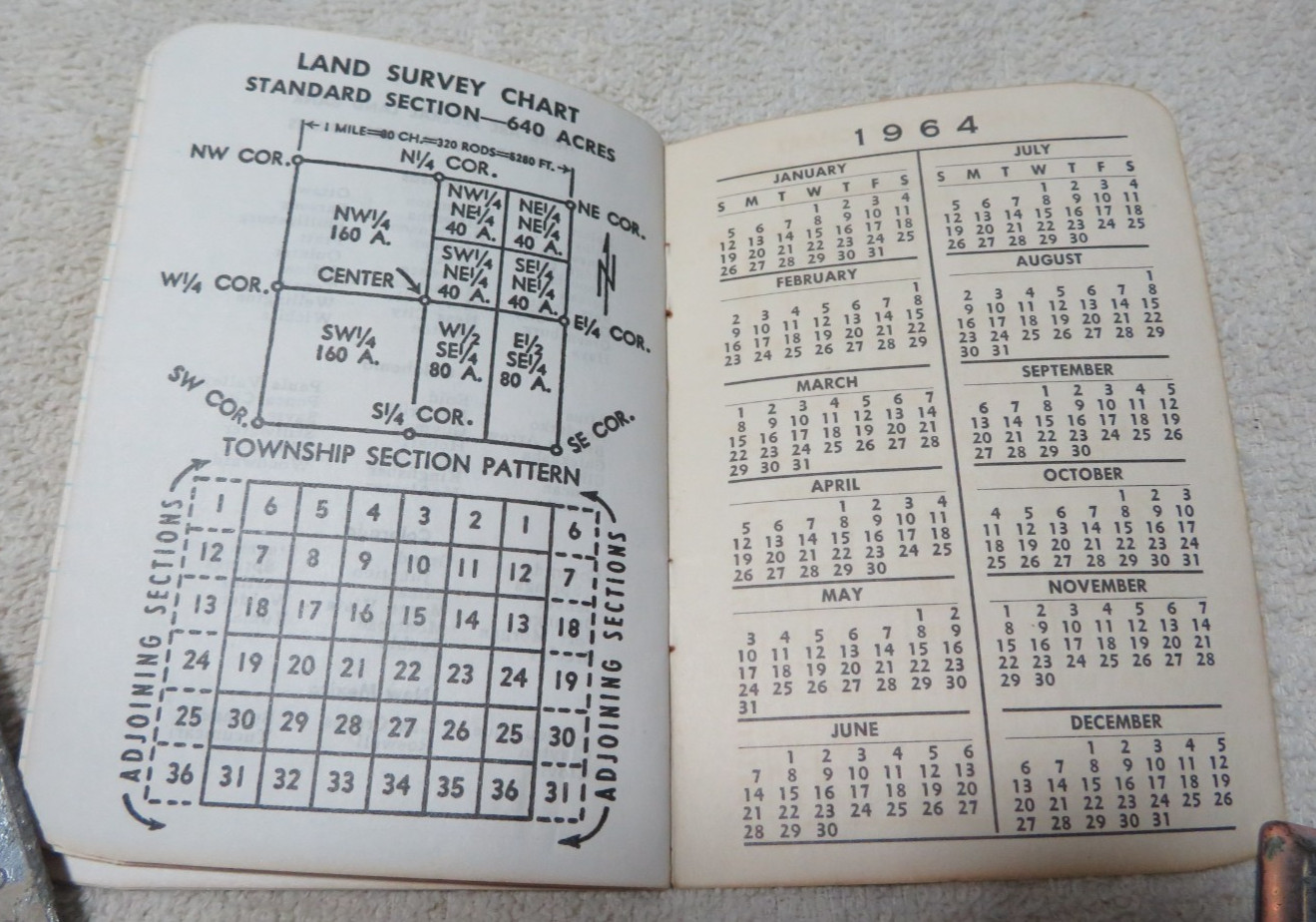 1963 – 1964 Federal Land Bank Association Calendar Booklet Horned Herford Cows
