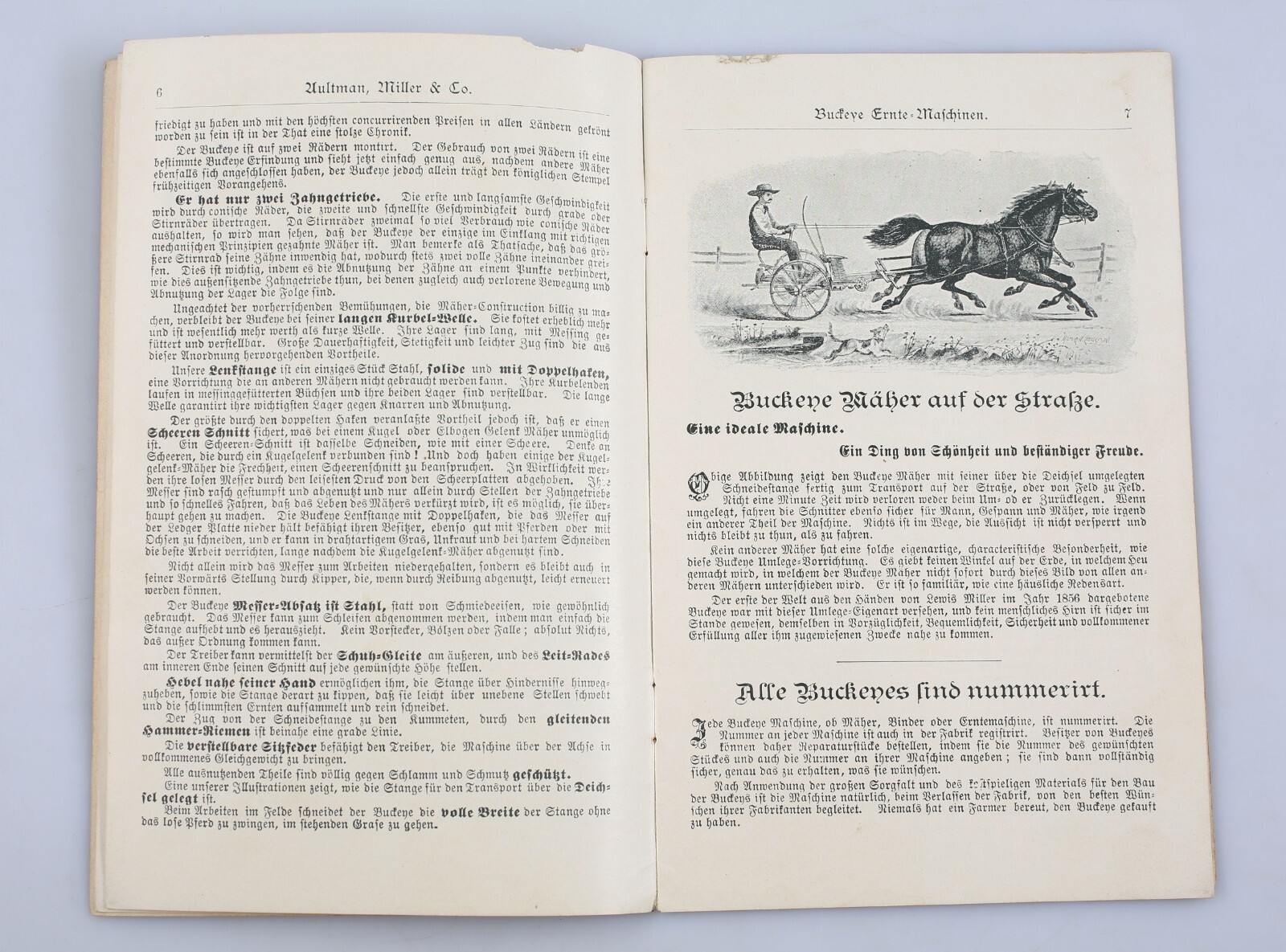 1892 Buckeye Binders Mowers Catalog Aultman Miller Co. Akron Ohio In German