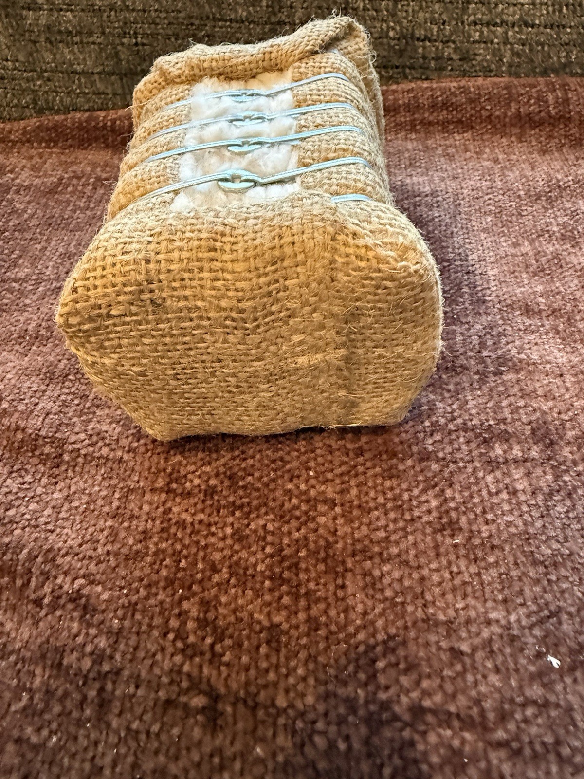 Vintage Souvenir Mini Real Cotton Bail In Burlap