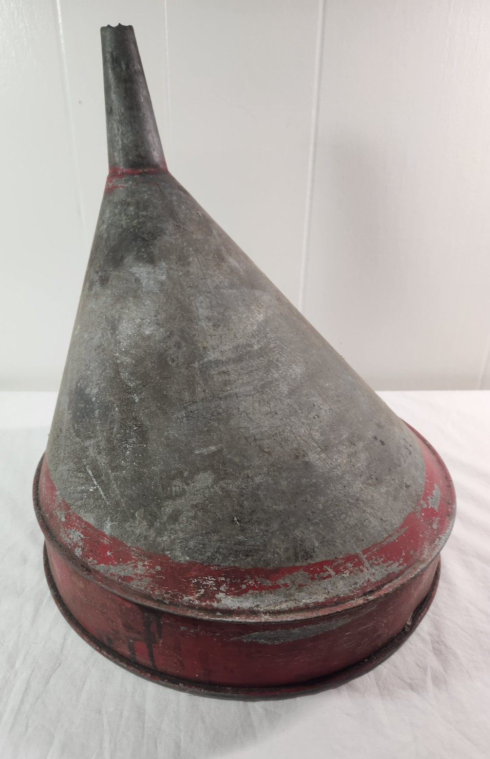 Delphos Funnel Vintage Galvanized Large Metal 14&Prime; Tall 12 1/2&Prime; dia Farm U.S.A.