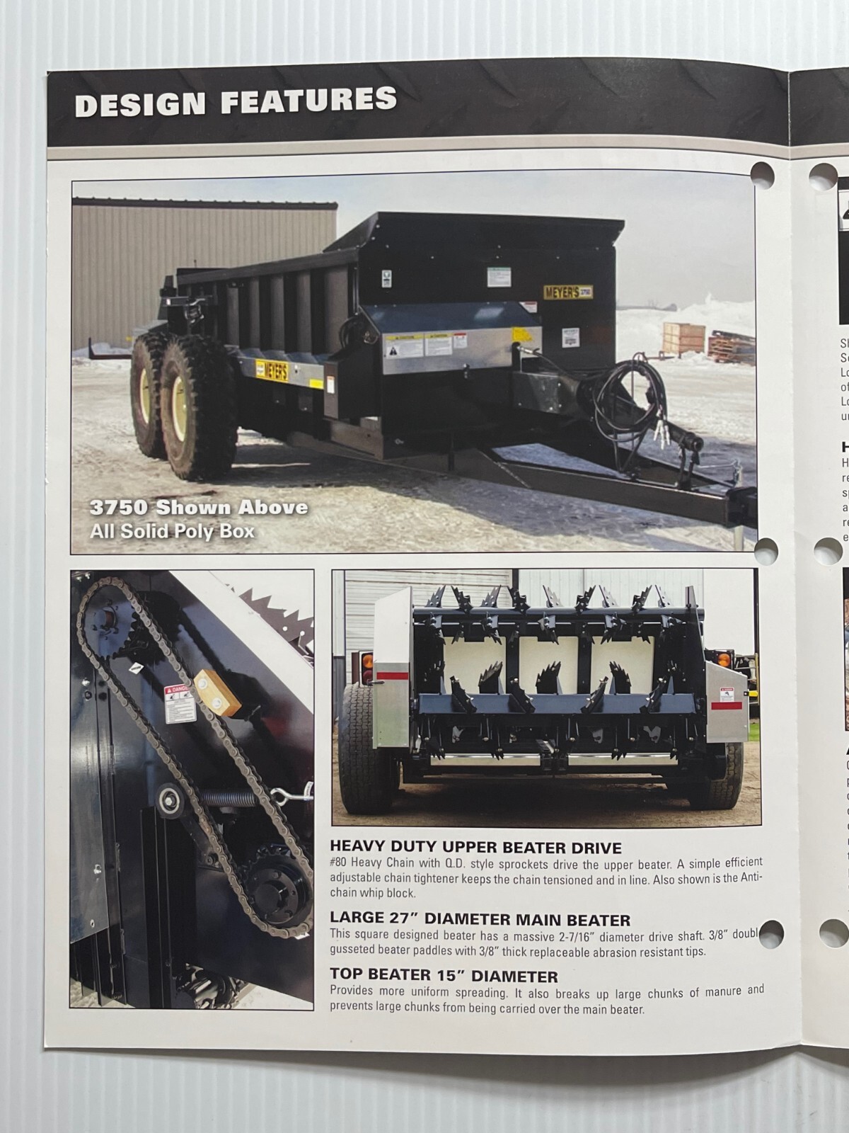 Meyer&rsquo;s Heavy Duty Manure Spreaders – Sales Brochure *Original Dated 2010*