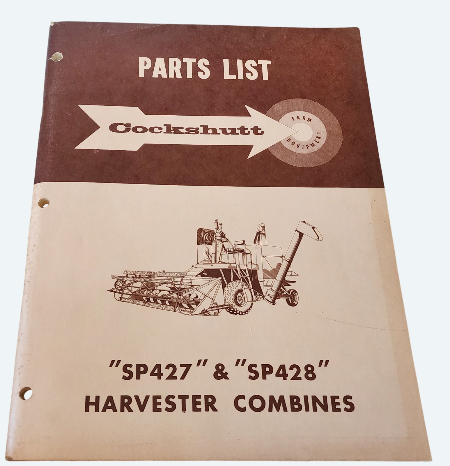 Vtg 1959 Cockshutt SP427 & SP428 Harvester Combines Parts List Manual