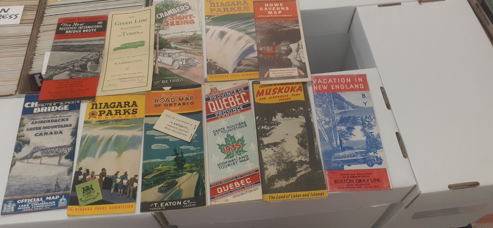 14 TRAVEL BROCHURES CANADA AND NEW ENGLAND FROM 1930S AND 40S