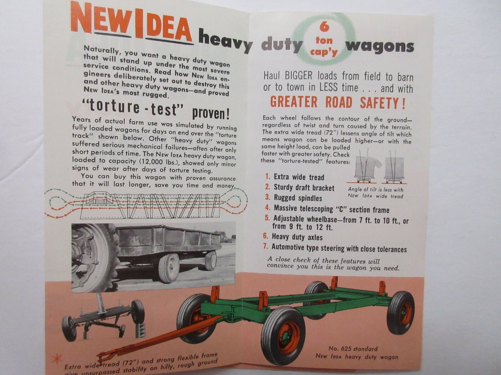 Very Nice New Idea Wagons Pocket Brochure Sales Brochure 1958 4 Page