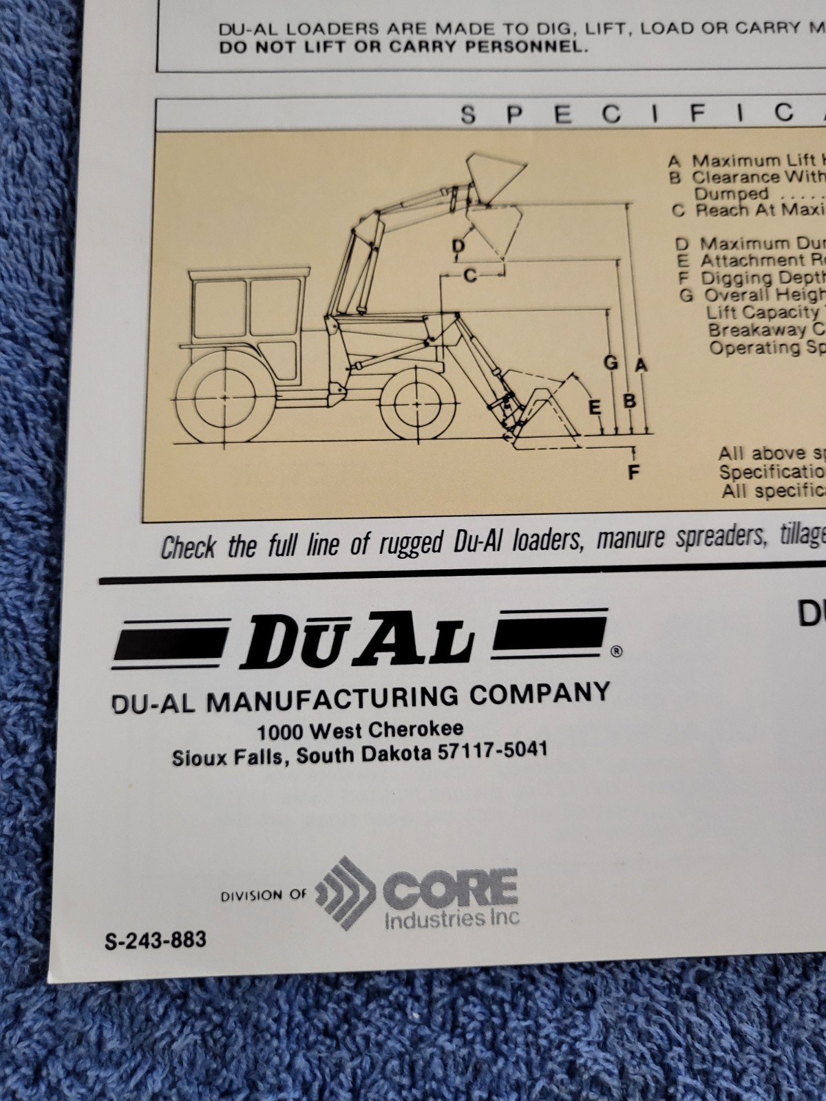 DUAL Model 205 210 Farm Tractor Loaders BROCHURE John Deere Hesston Allis etc.