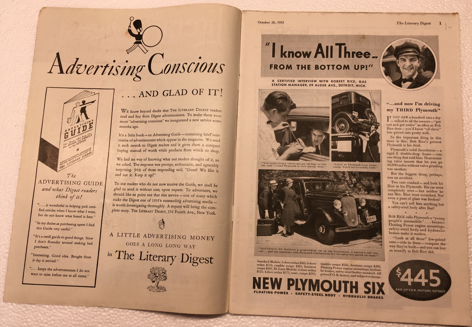 OCTOBER 28, 1933 — THE LITERARY DIGEST MAGAZINE