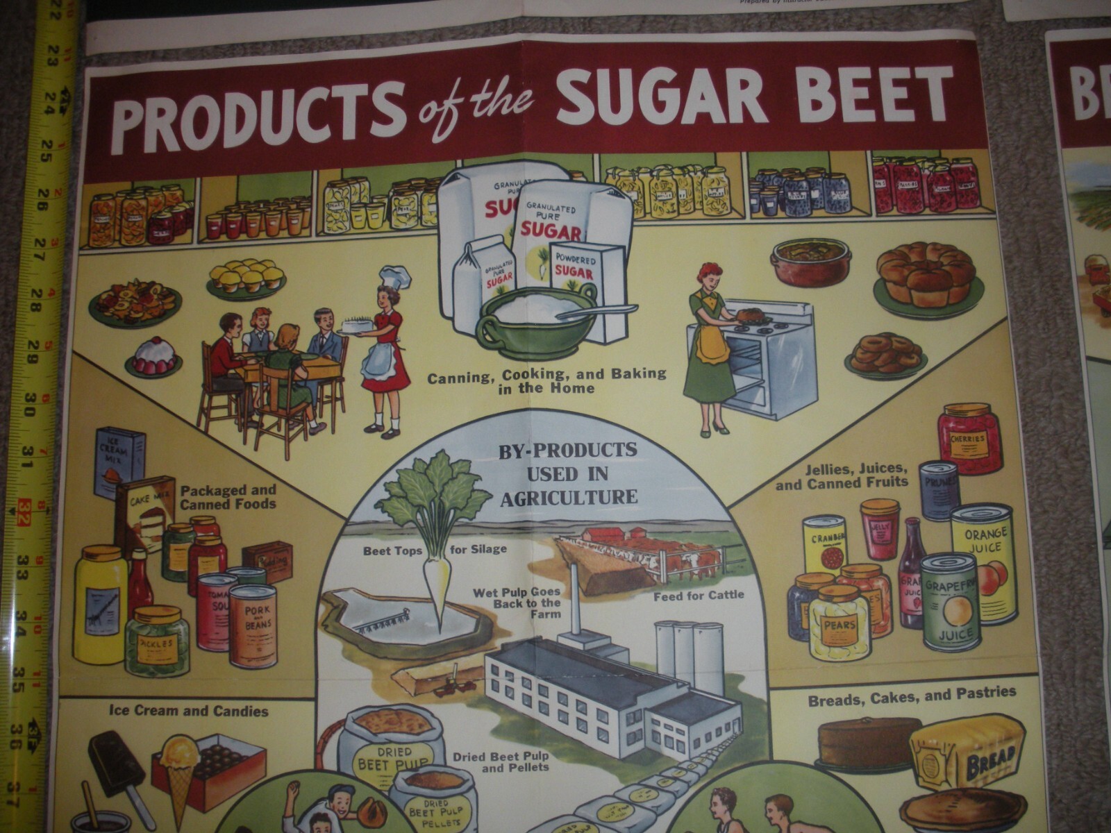 Rare Vintage 1950&rsquo;s? Extracting STORY Beet Sugar food Factory COMPLETE SET OF 4
