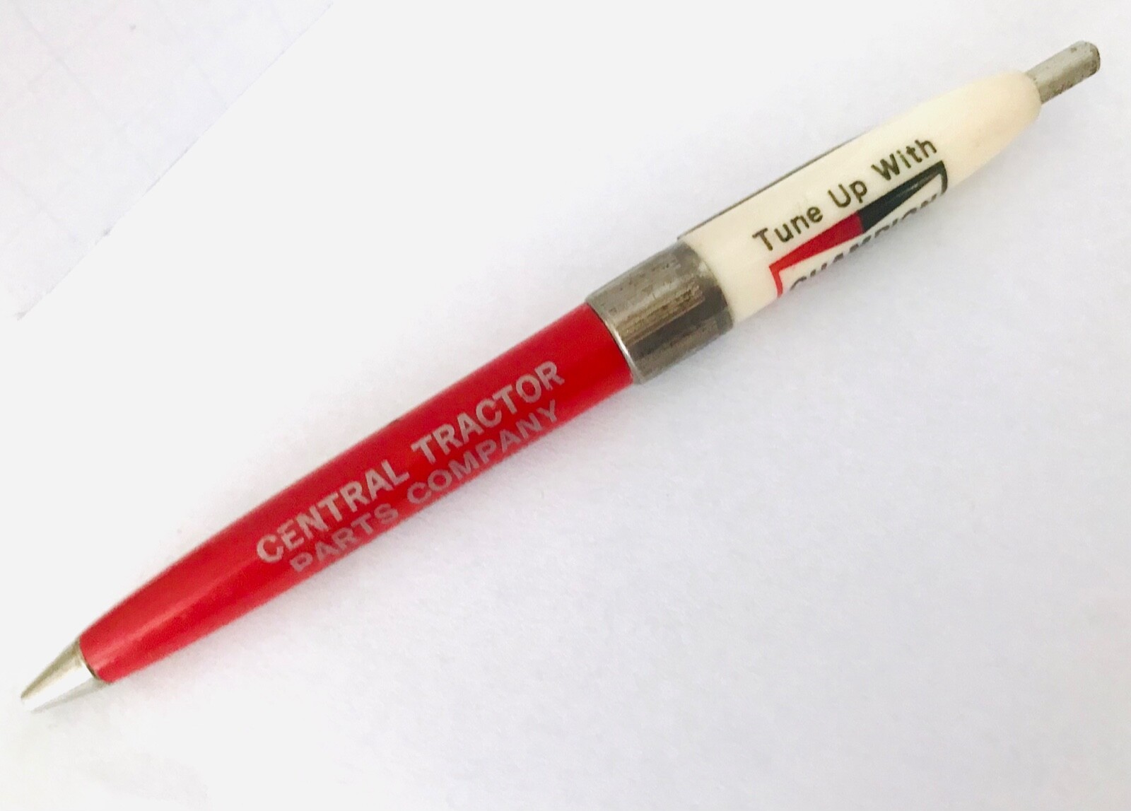 1930s-50s CHAMPION Central Tractor Parts Tune Up Des Moines IA Tucker Promo Pen