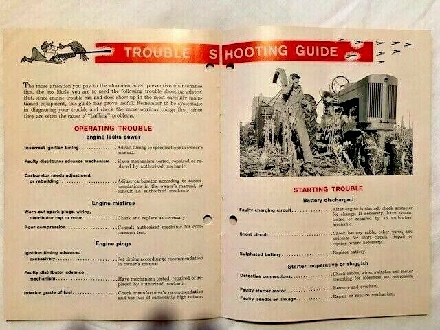 Champion Spark Plug Tractor Maintenance Brochure from 1958