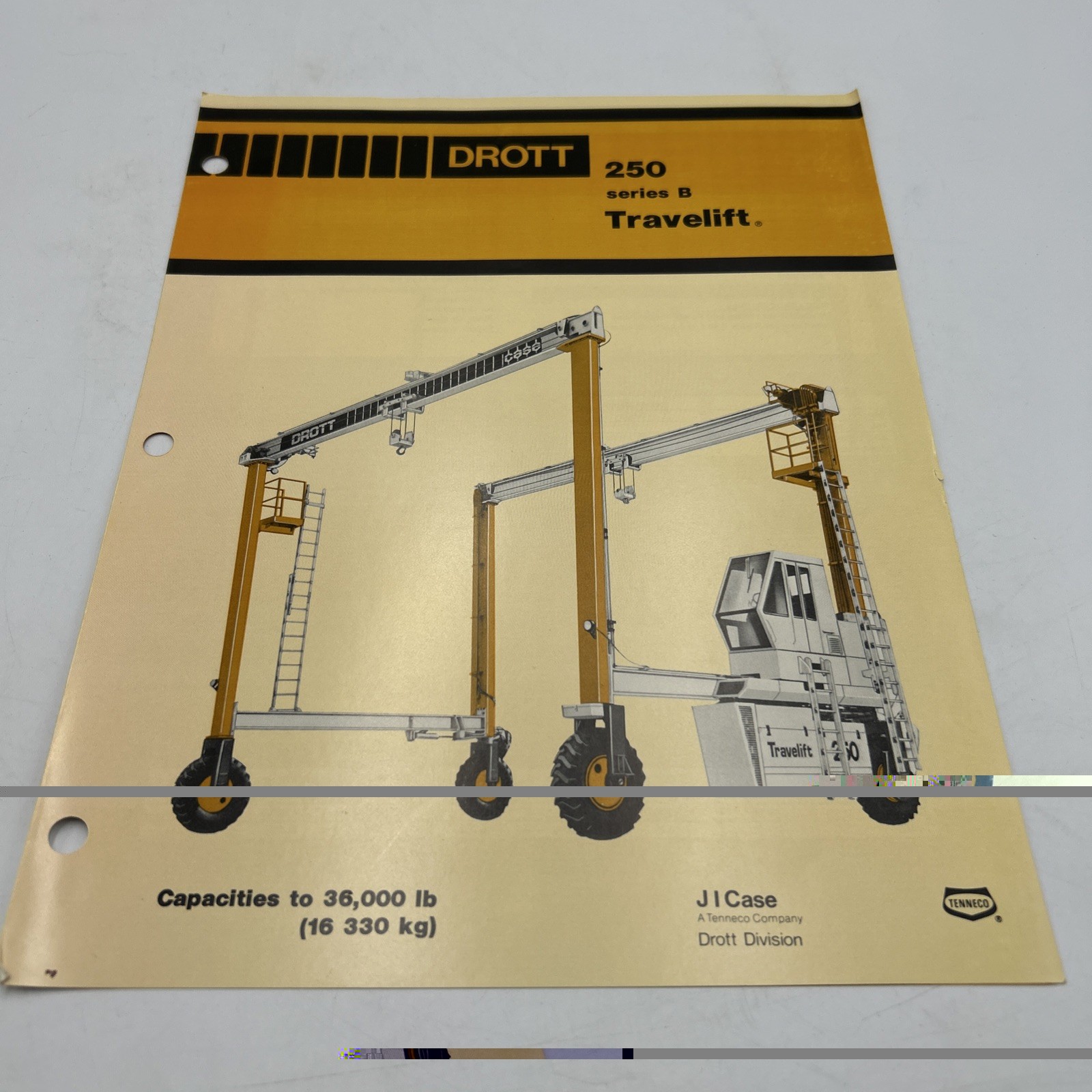 Drott 250 Series B Travelift Dealer&rsquo;s Brochure Tenneco Company