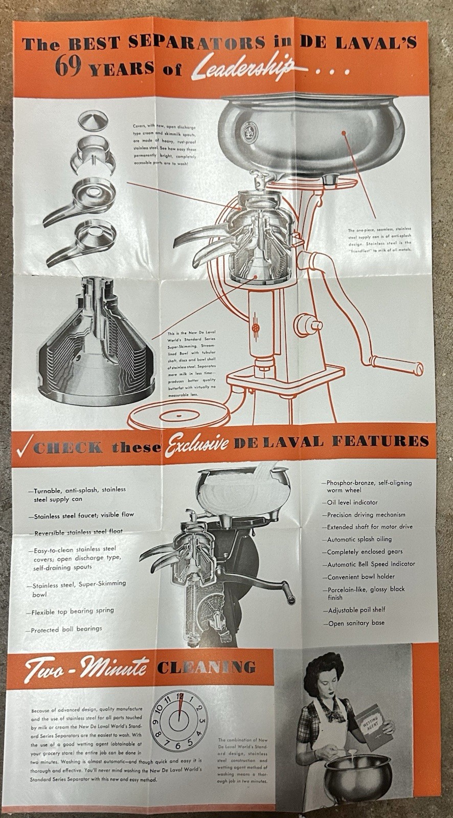 1950&rsquo;s De Laval Cream Separators pamphlet (22A)