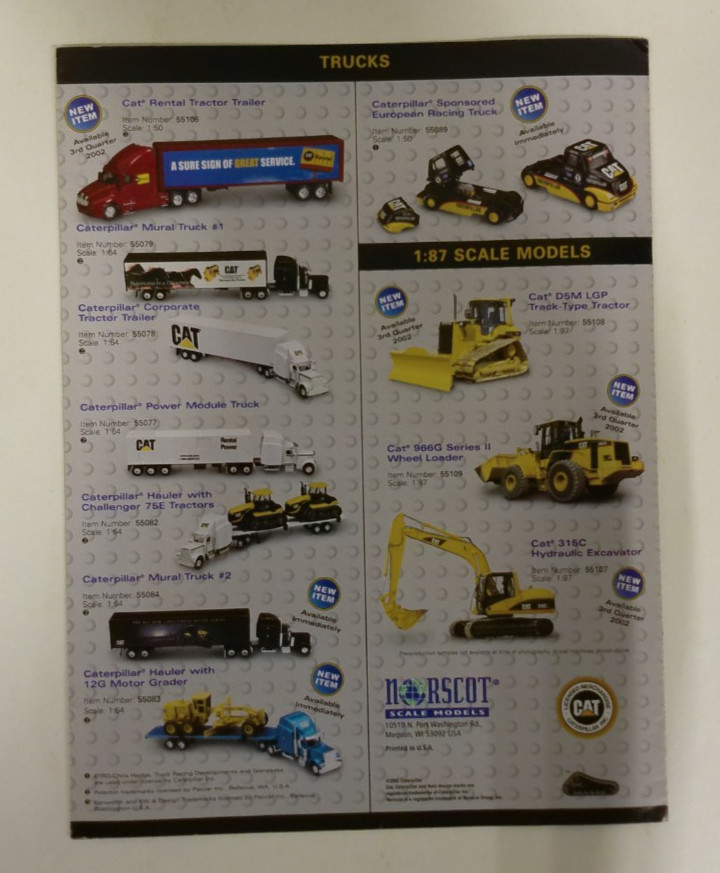 Lot of 4 CAT Norscot Scale Model Replicas Catalogs 2002-2005