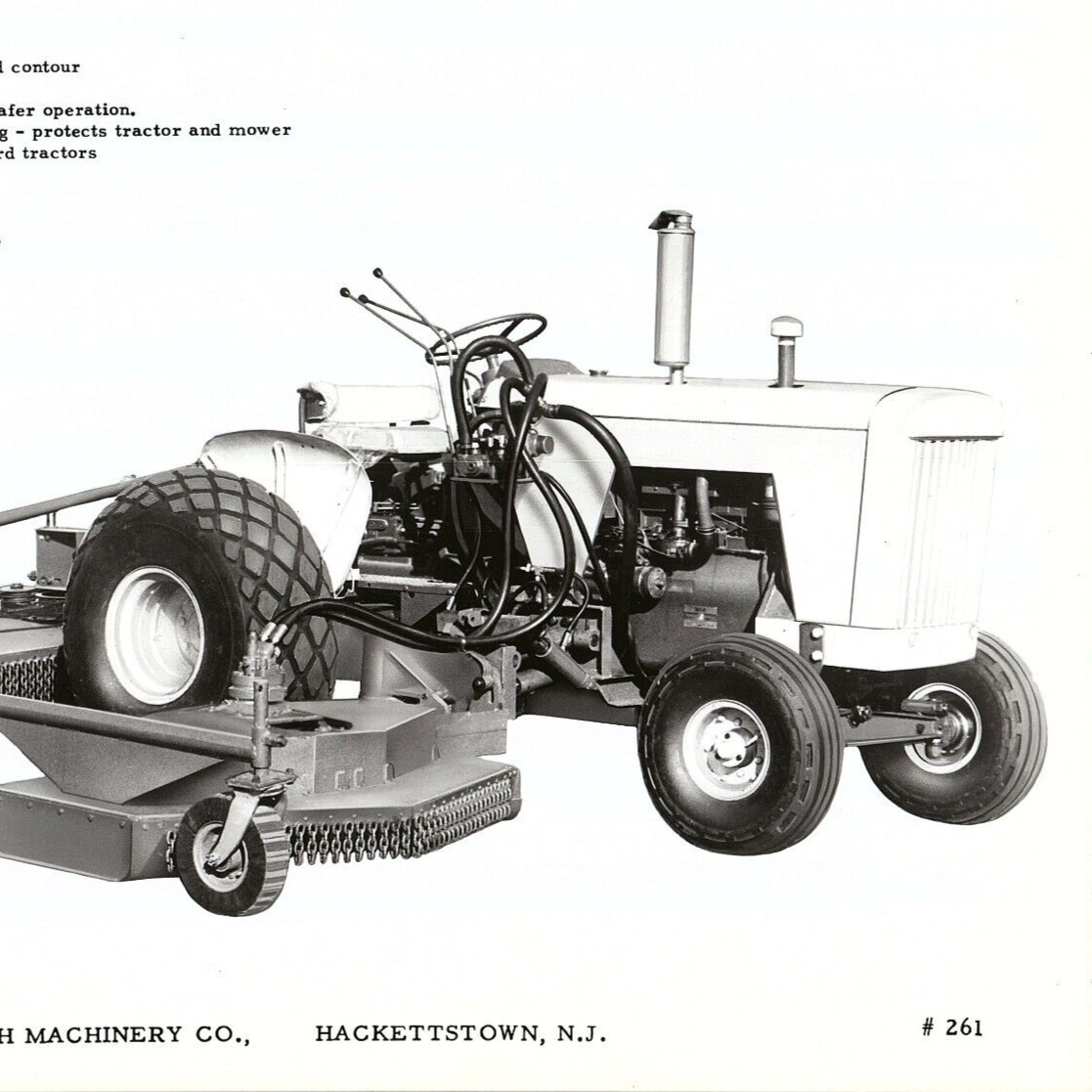 VTG Triumph Machinery 60&Prime; Dual Rotary Mower Promo 8×10 Photo Hackettstown NJ
