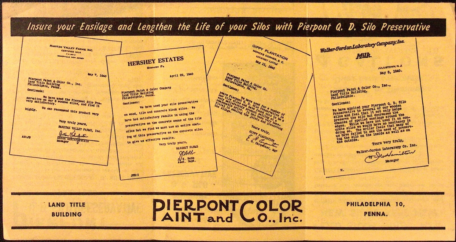 1950s Pierpoint Silo Preservative Brochure Pierpoint Paint & Color Co