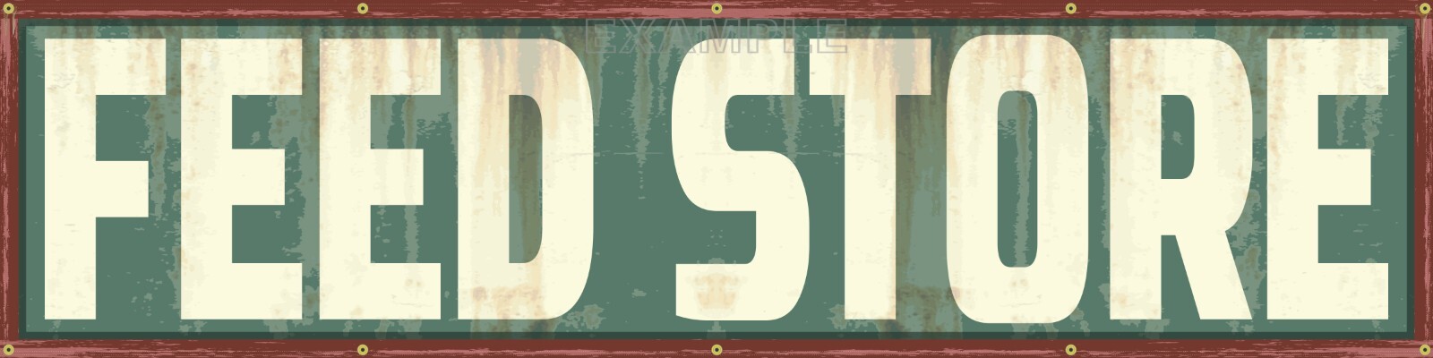 GENERIC FEED STORE OLD WEATHERED LOOK LETTER SIGN REMAKE BANNER XXL SIZES
