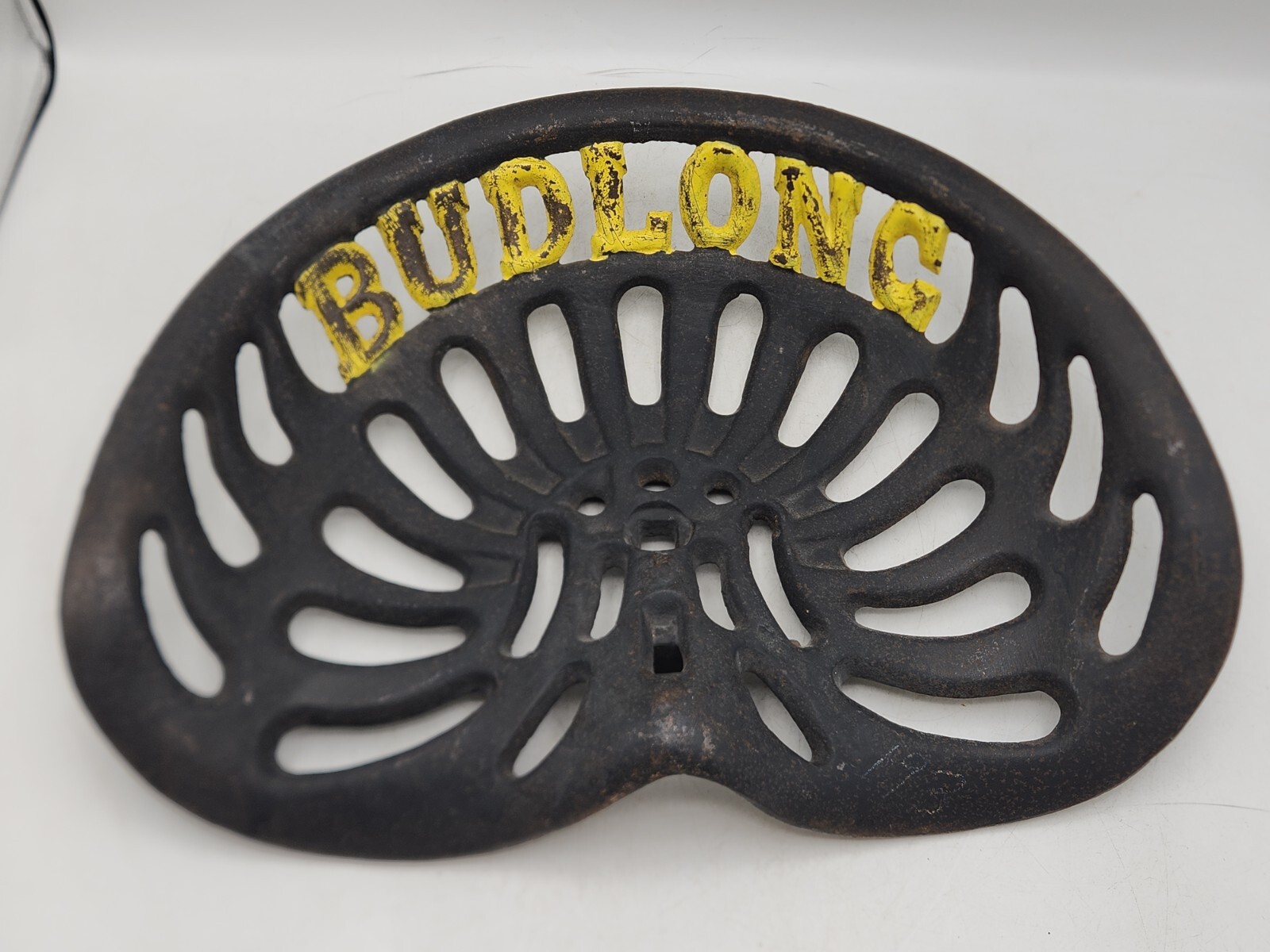 Vintage/Antique Bud Long Budlong Tractor Plow Implement Seat Cast Iron Metal