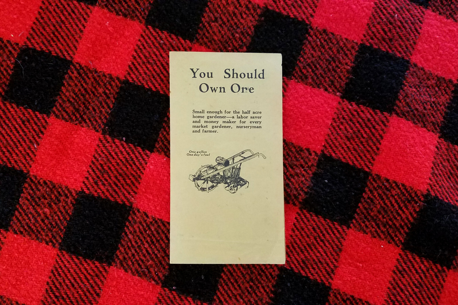 1920s Sprywheel One Wheel Garden Tractor H.C. Dodge Farm Catalog