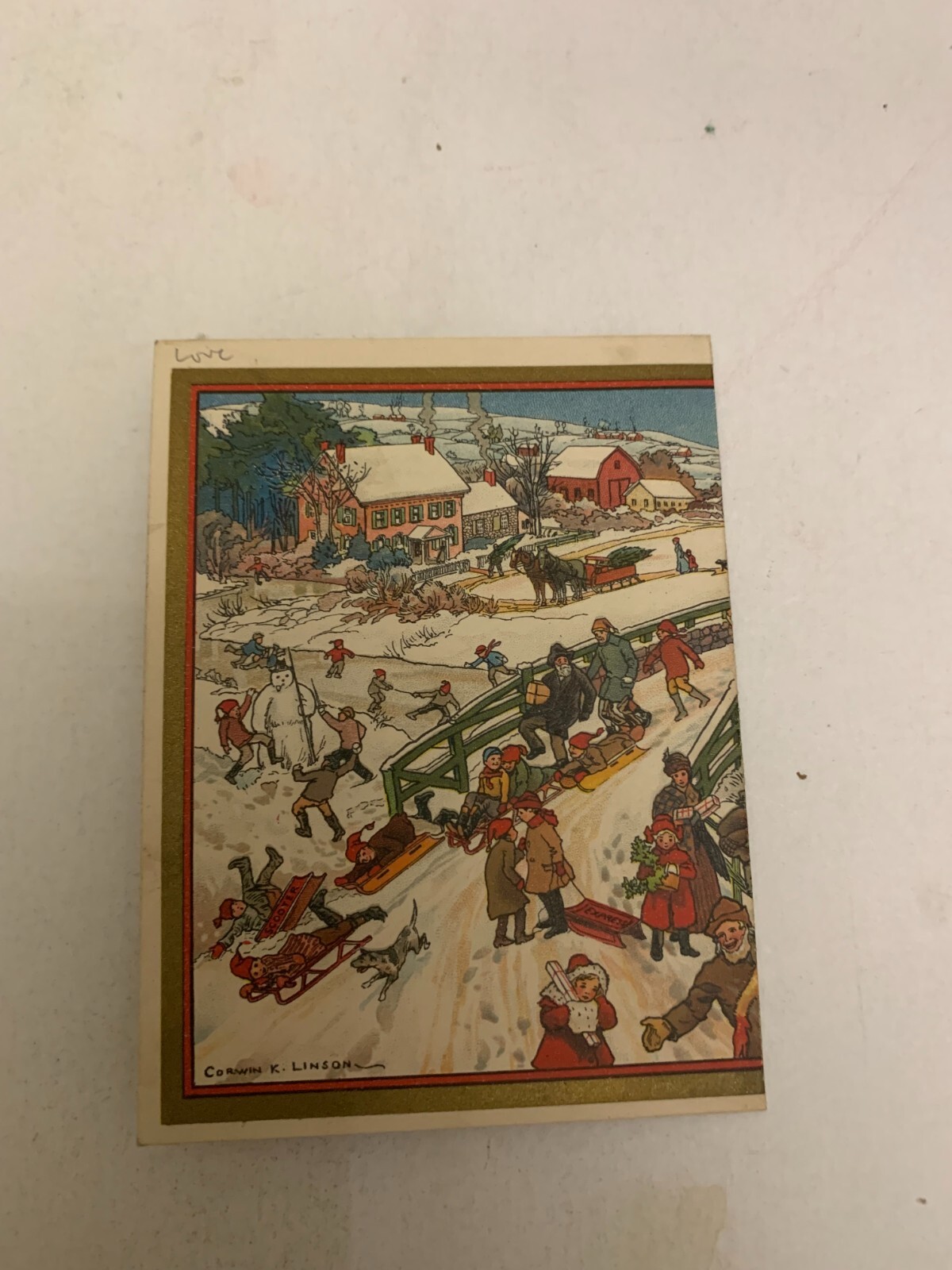 1911 Farm Journal Happy Christmas Advertising Greeting Card