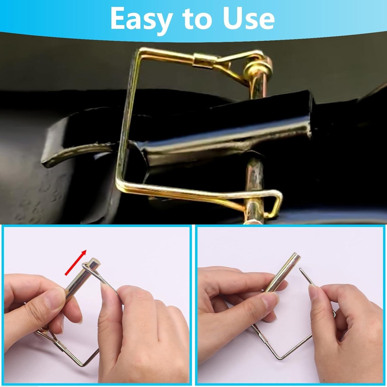 202Pcs Hitch Pins Clip Pins Assortment Kit, Heavy Duty Hitch Pins R Clip, Lin…
