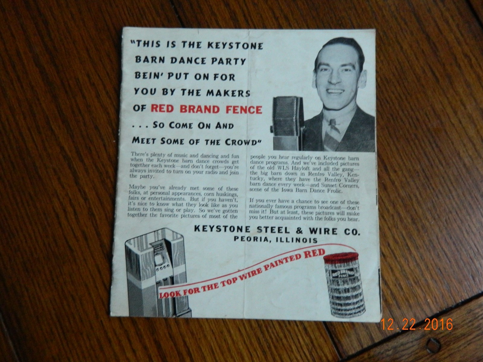 MEET THE RADIO FOLKS WHO ENTERTAIN YOU ON KEYSTONE BARN DANCE PROGRAMS BOOKLET