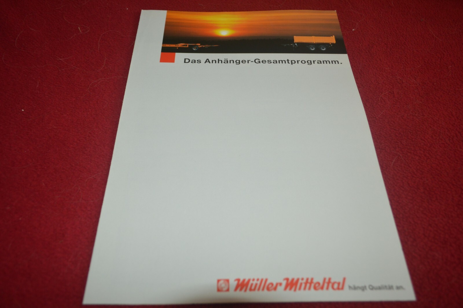 muller Mitteltal Trailers Dealer&rsquo;s Brochure FCCA