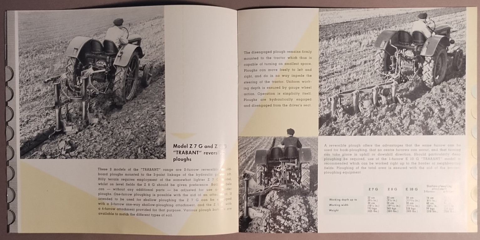 1953 Hanomag Combitrac Tractor R24 Catalog Brochure Original B5-44