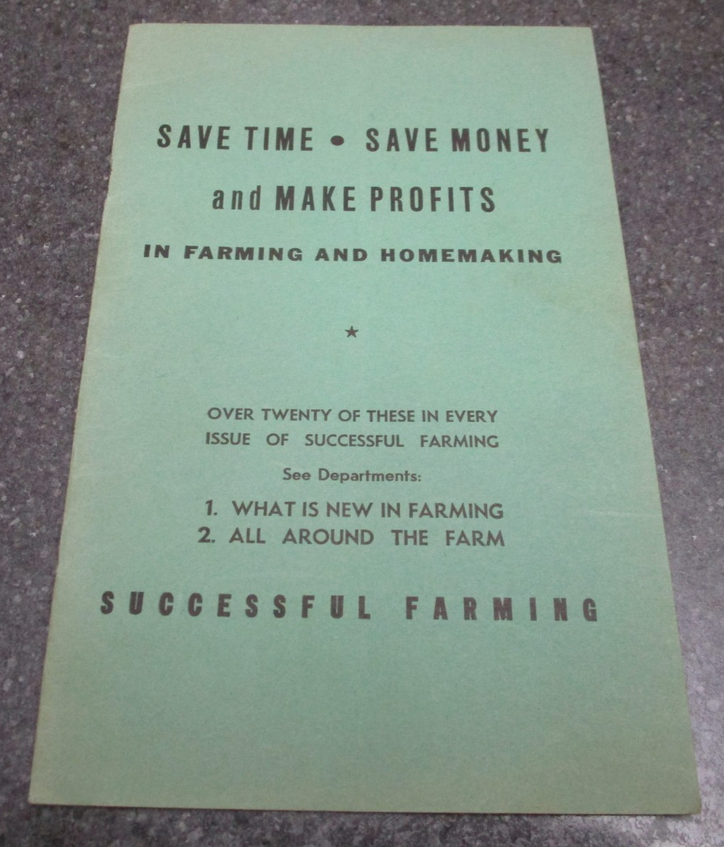 SUCCESSFUL FARMING BOOKLET BROCHURE SAVE TIME SAVE MONEY AND MAKE PROFITS