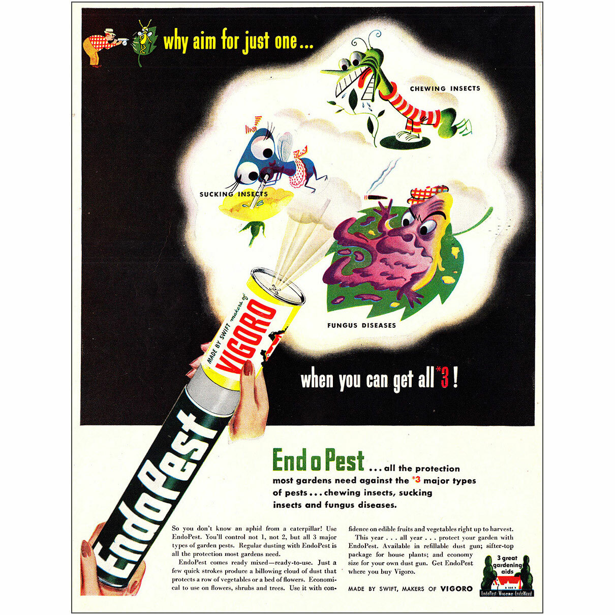1948 Vigoro End o Pest: Why Aim For Just One Vintage Print Ad