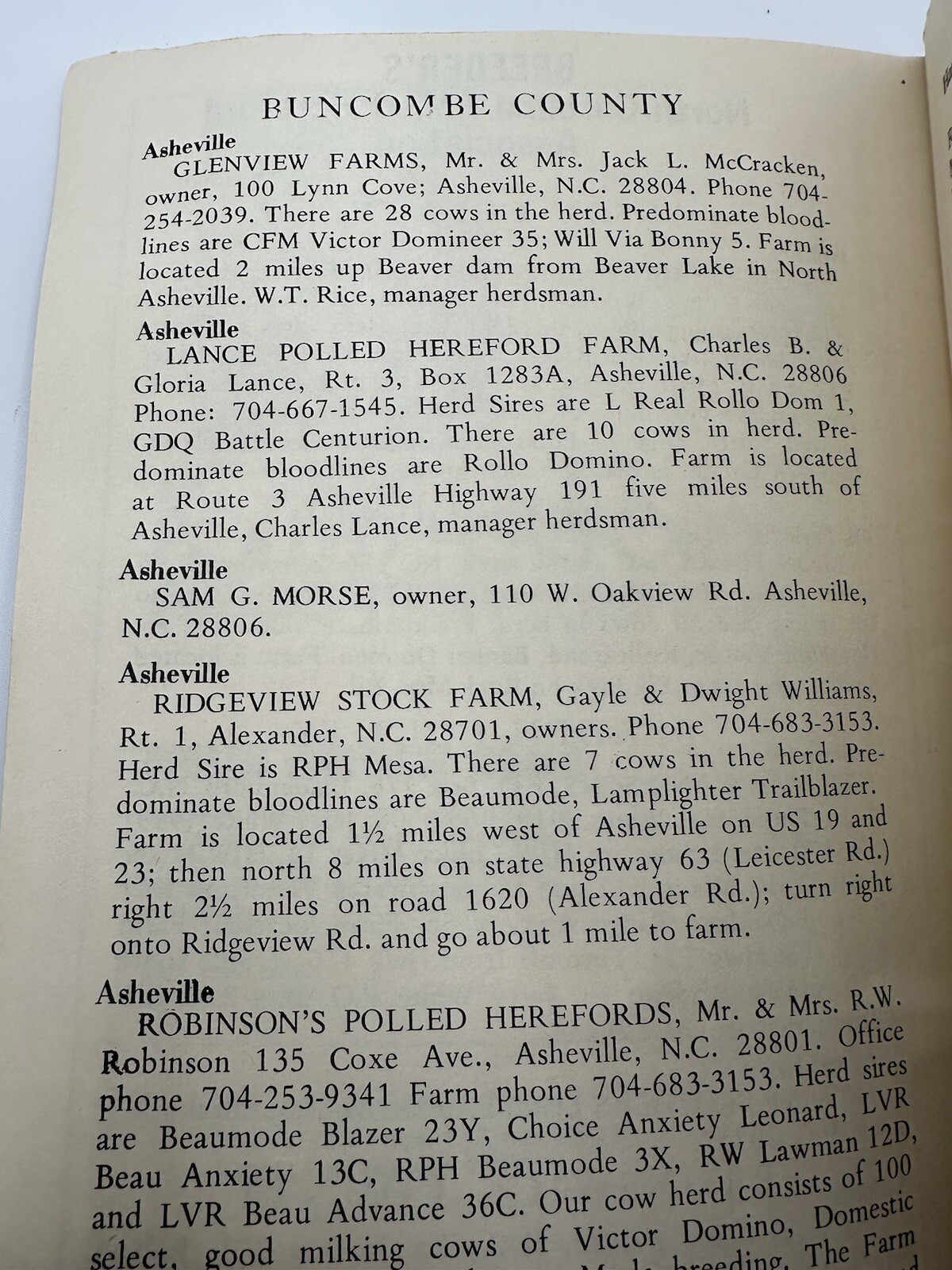 NC Breeder’s Directory Polled Hereford Association Cattle Catalog North Carolina