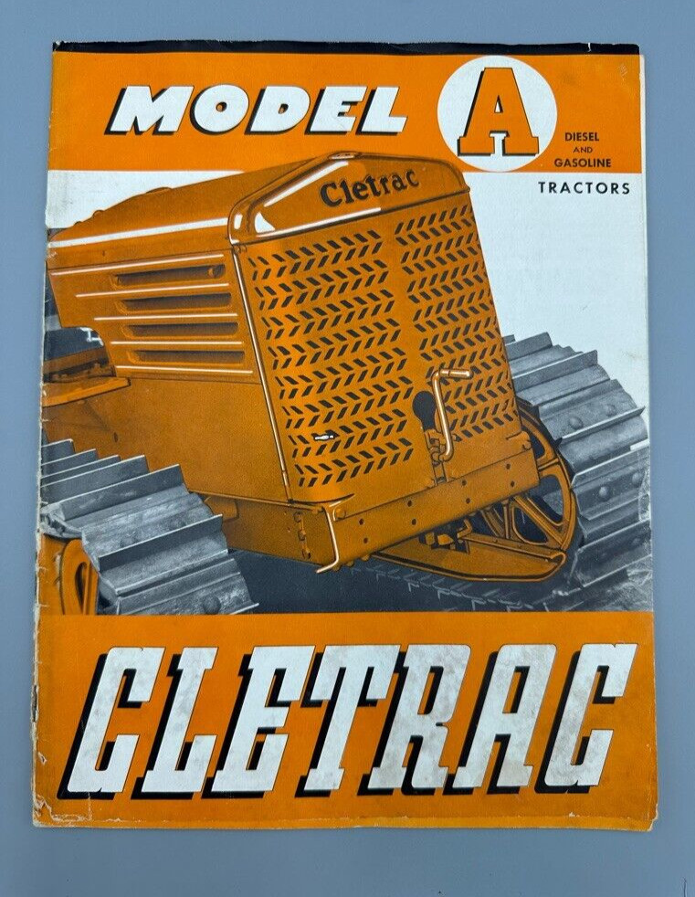 1941 Model A CLETRAC Diesel Gasoline CLEVELAND TRACTOR Machinery Advertising