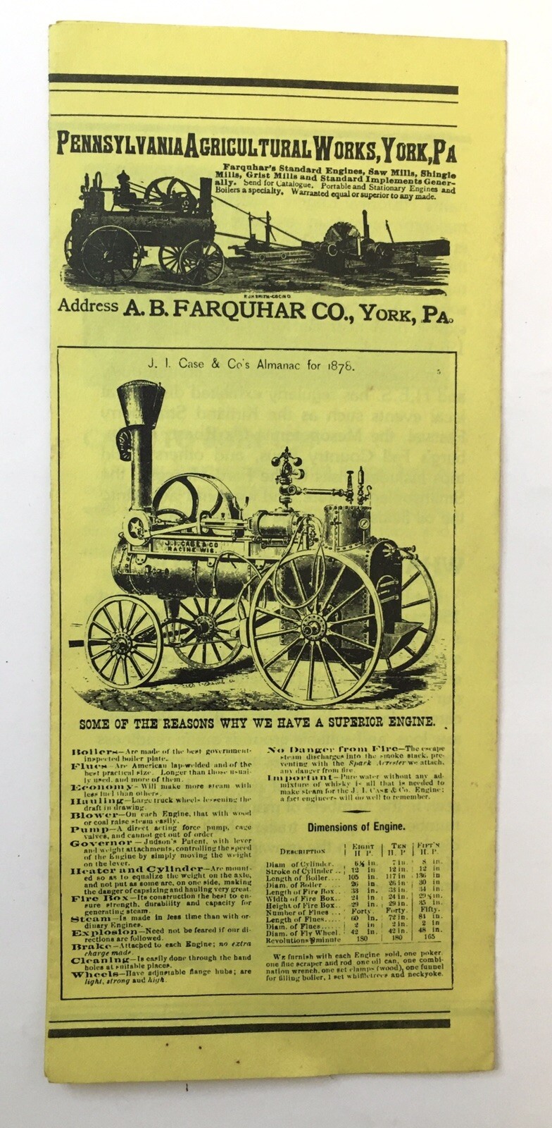 The Historical Engine Society Club Pamphlet Brochure Ohio Tractors Agriculture