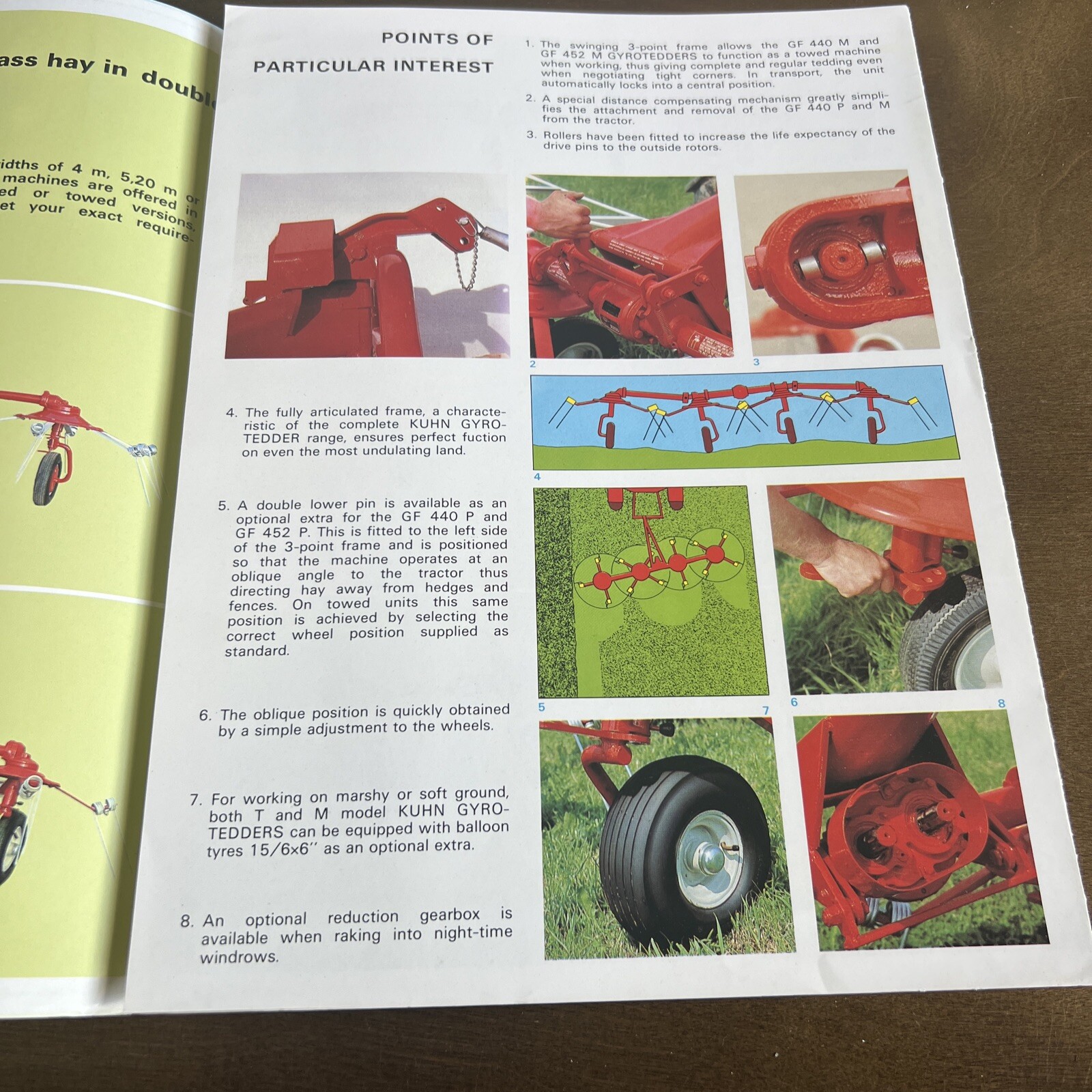 Vintage Kuhn Gyrotedders – GF 440 – GF 452 – GF 671 – Tractor Brochure Ad