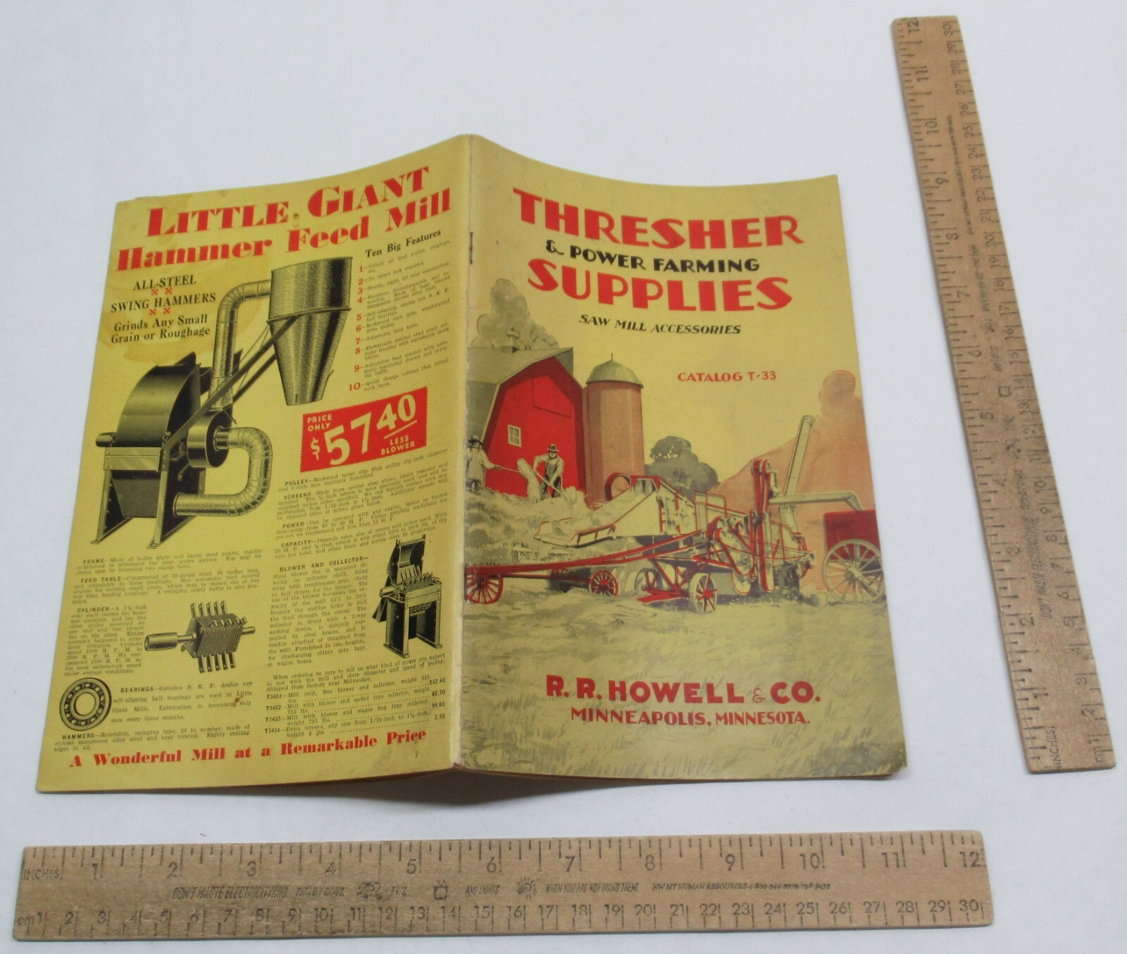 THRESHER & POWER FARMING SUPPLIES – SAW MILL ACCESSORIES – CATALOG T-33 -#3468