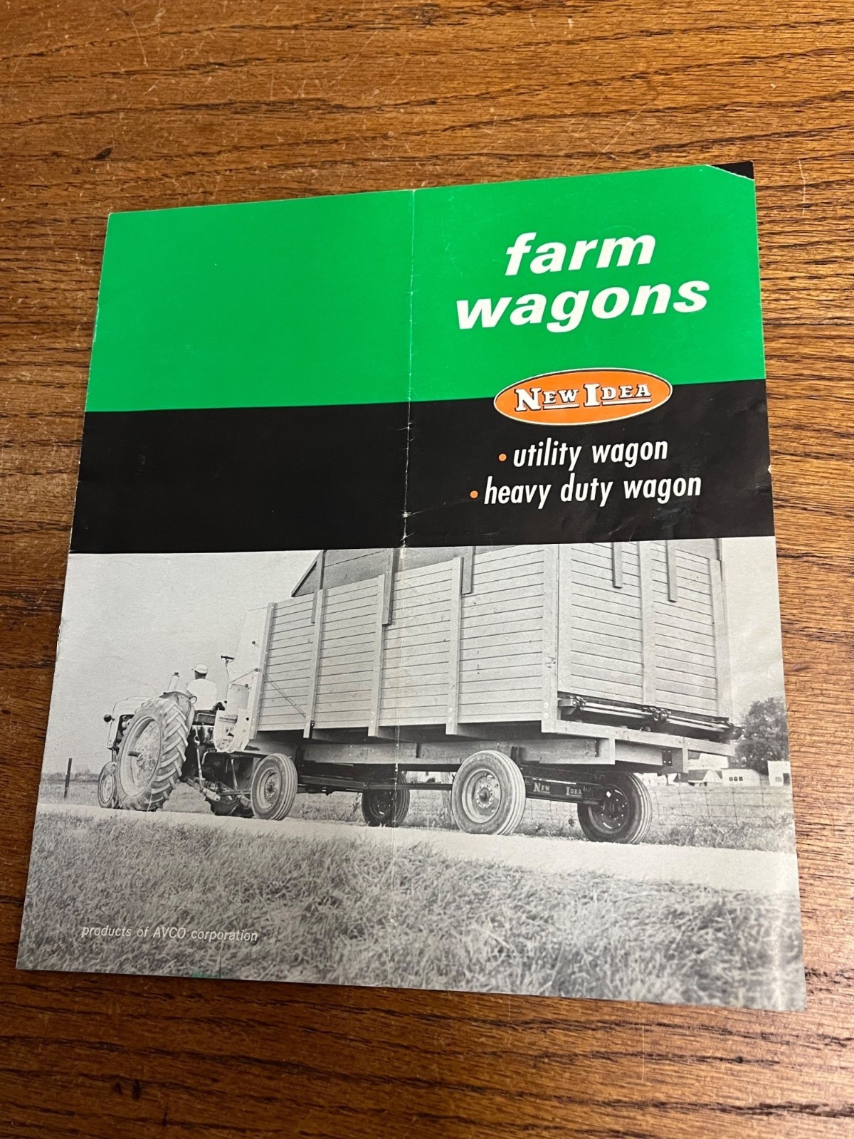 Vintage New Idea Farm Wagons Sales Brochure AVCO Corporation Advertising