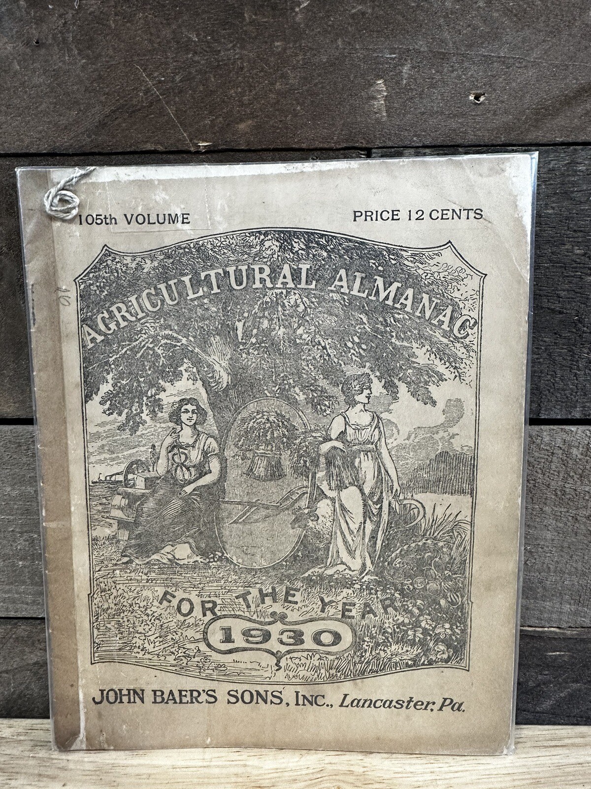 Vintage 1930 John Baer&rsquo;s Sons Lancaster PA Agricultural Almanac