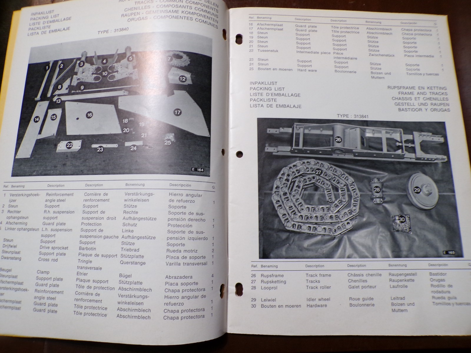 Clayson 1550 Combine Metal Tracks Assembly Instructions 1971