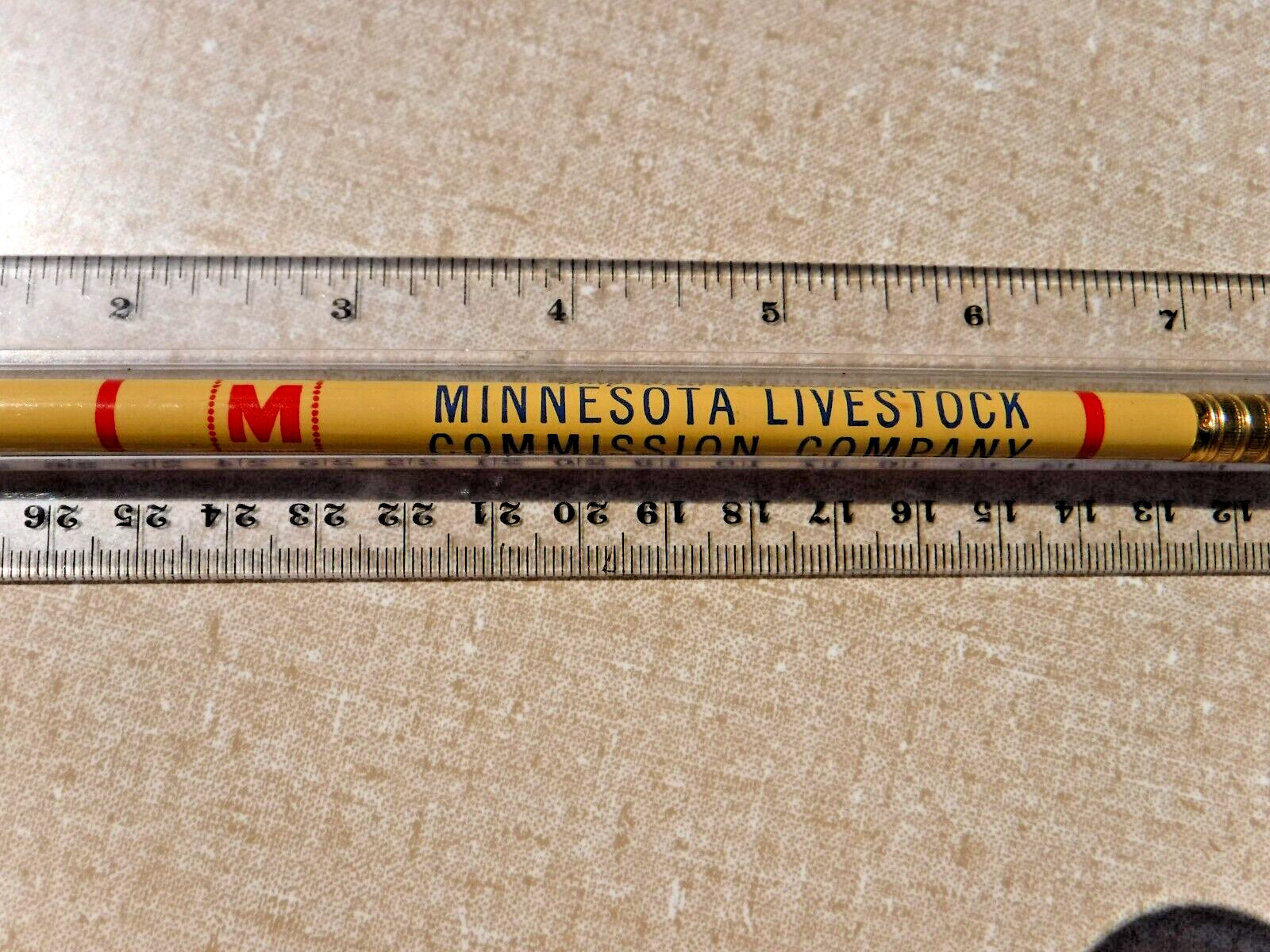 VTG~MINNESOTA LIVESTOCK COMMISION~Advertising Wooden Pencil South St Paul, MN