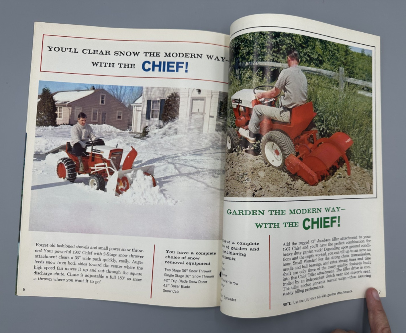 1967 JACOBSEN CHIEF TRACTORS Advertising Brochure LAWN & GARDEN Vintage