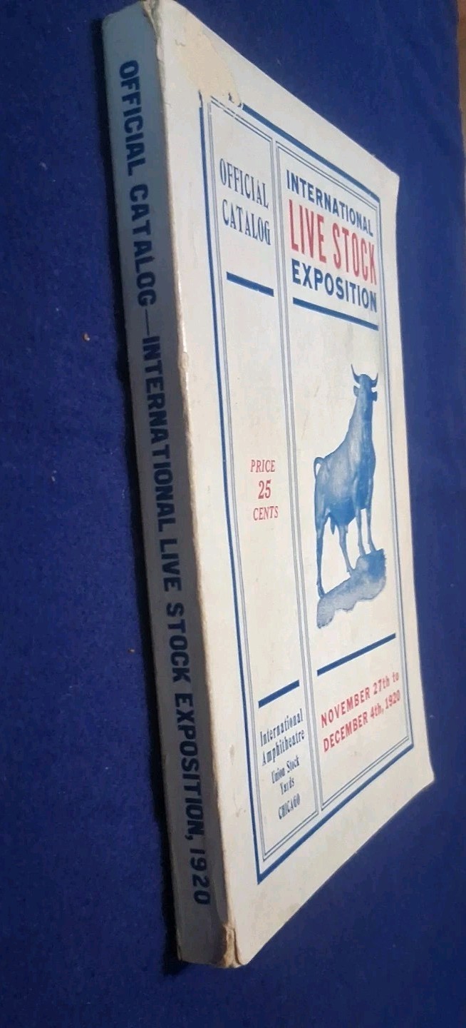 1920 International Livestock Exposition Catalog Book Chicago Union Stock Yards