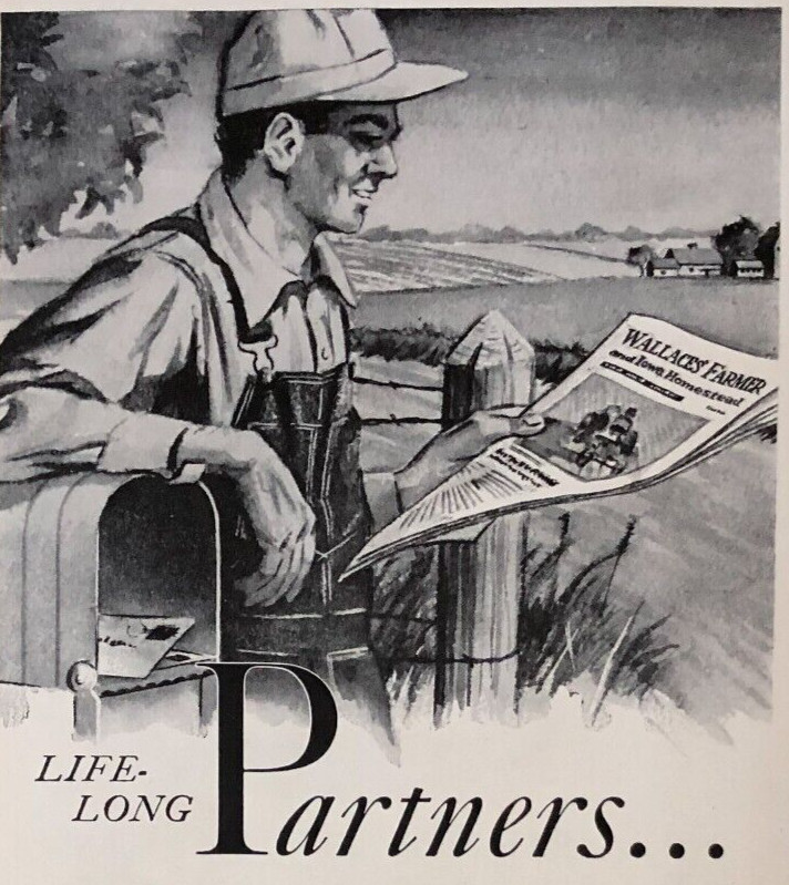 1954 Wallaces Farmer Publication Advertisement Iowa Homestead Vintage Print AD