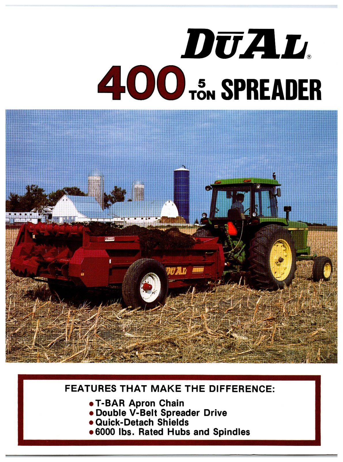 DUAL 400 5 Ton Spreader – Original Print Ad Brochure *1980s*