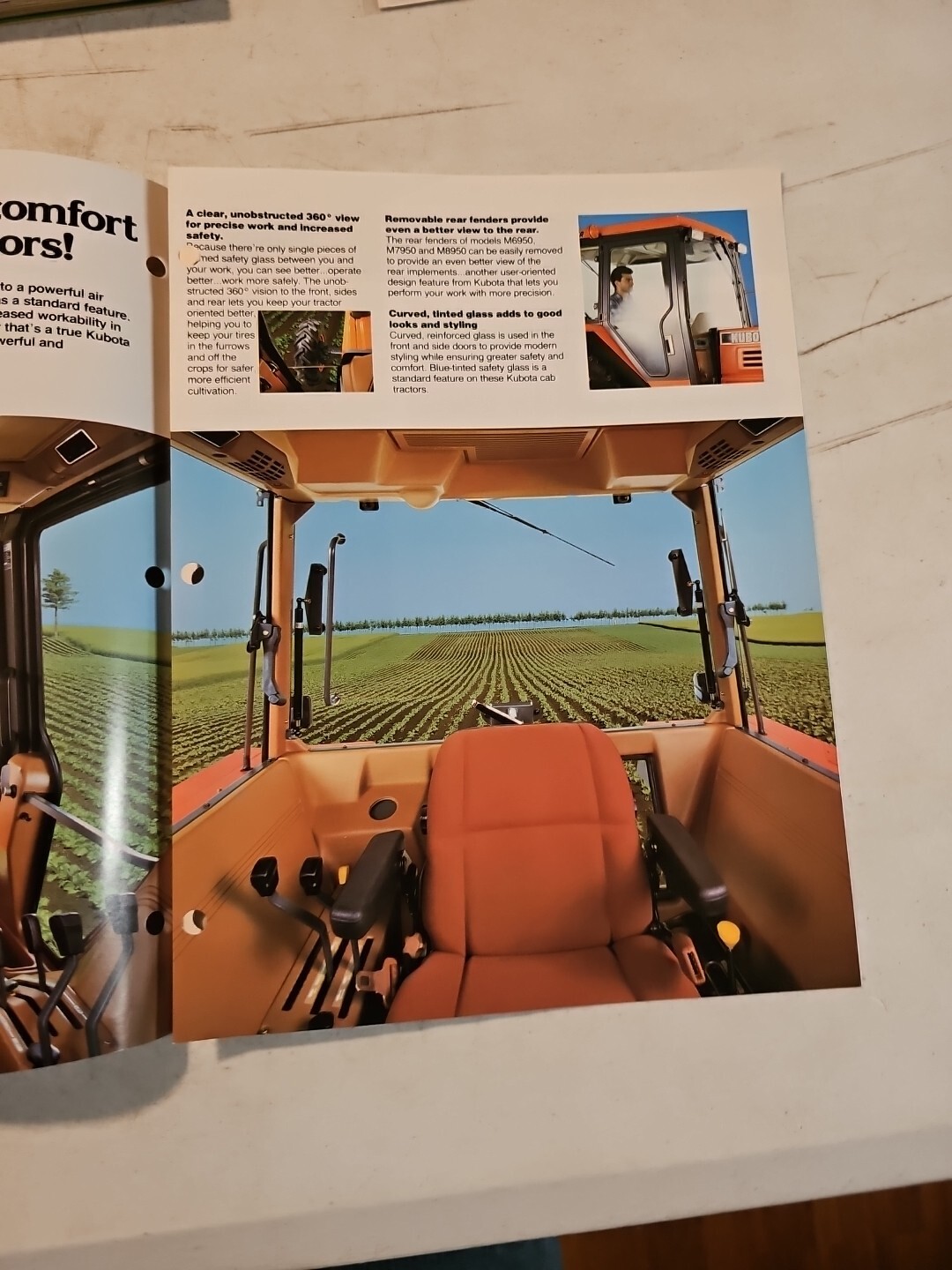 Vintage 1985 Kubota Cab For Tractors Dealer Sales Brochure